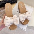 thumbnail image 3 of VerPetridure White Sandals Women Women Bowknot Beach Summer Slippers Platform Slope Heels Plus Size Shose, 3 of 5