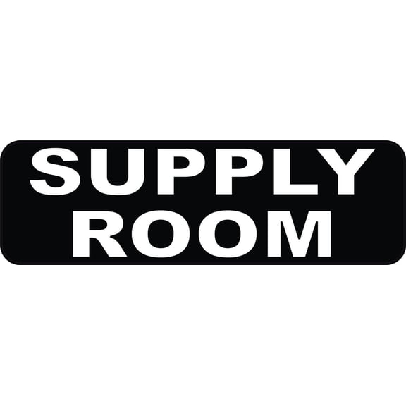 StickerTalk Supply Room Vinyl Sticker, 10 inches x 3 inches