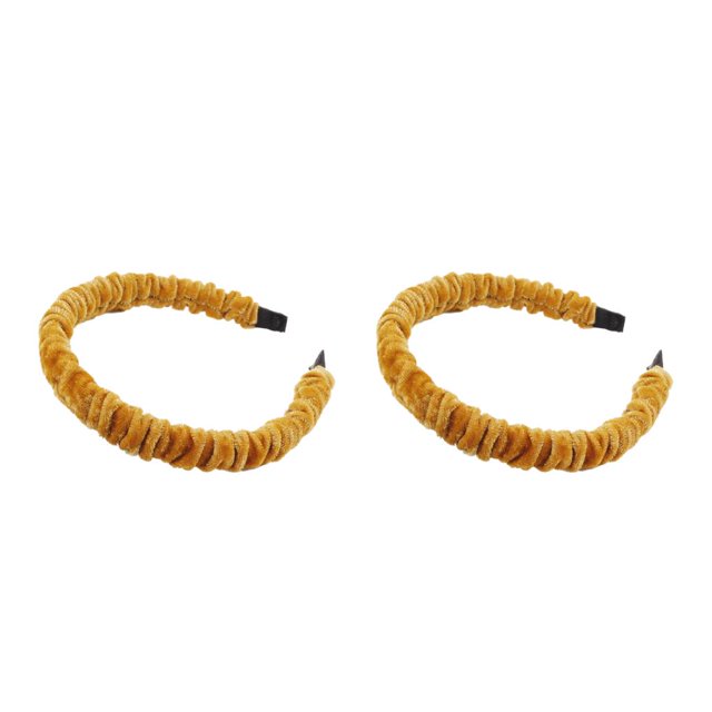 Qarigey Diadema de moda coreana, diadema hecha a mano, vestido, herramienta de peinado para niña Amarillo 2Conjunto