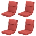 thumbnail image 1 of Aoodor Coussins de Chaise d'Extérieur 4 Pcs 45 x 22 x 4 Pouces Coussin de Siège pour Mobilier de Patio - Rouge, 1 of 8