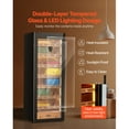 thumbnail image 6 of KFFKFF Electric Humidor Cabinet, 288L Capacity, Holds up to 1700 Cigars, Features Compressor Cooling, Adjustable Humidity and Temperature Control, Spanish Cedar Shelves and Drawers, 7-Tier Design, 6 of 9