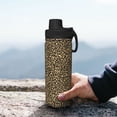 thumbnail image 7 of Lsque Leopard Print Pattern Water Bottle,18oz Sports Insulated Kettle for Cycling Gym Basketball Outdoor, Suitable as a Present, 7 of 7