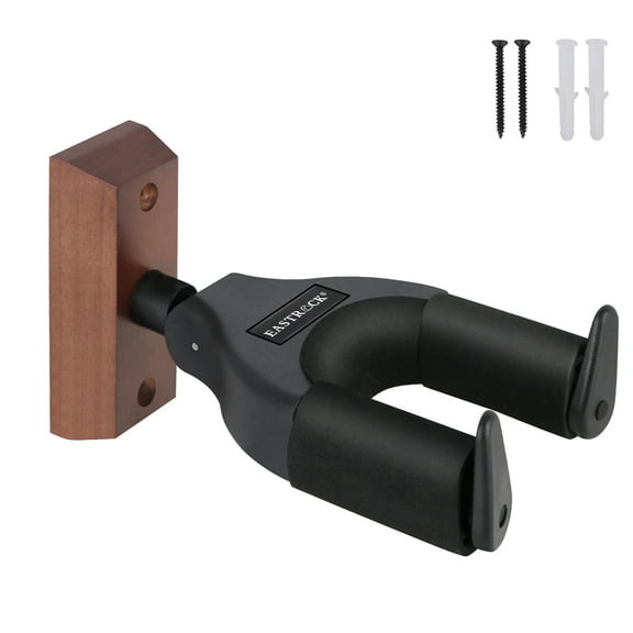 EASTROCK Guitar Wall Hanger Auto-Locking Guitar Mount Display Holder with Hardwood & Scratch-Proof EVA for Acoustic Electric Bass