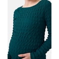 thumbnail image 3 of Ingrid & Isabel For Every Belly Women’s Maternity Smocked Midi Dress with Long Sleeves, Sizes S-XXL, 3 of 9
