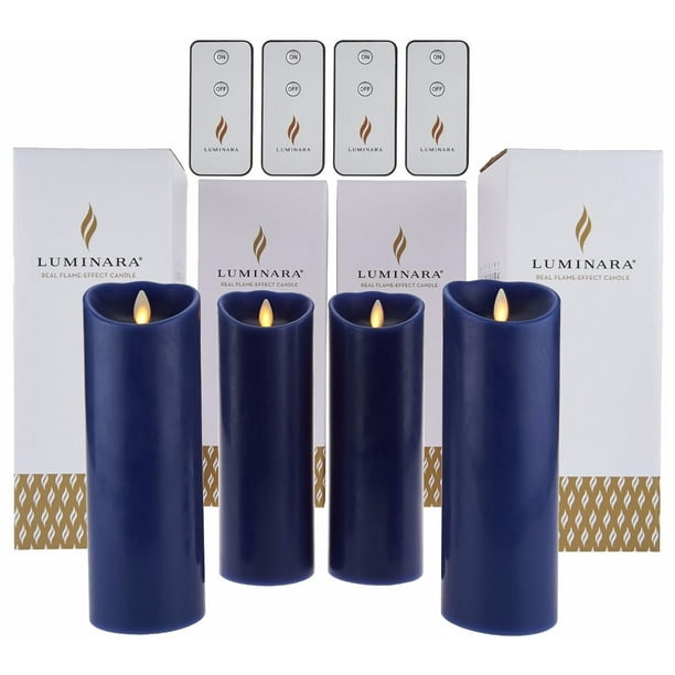 Luminara 8" Flameless Scented Candles with Four Remotes and Gift Boxes