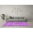 thumbnail image 3 of Ahgly Company Indoor Square Medallion Purple Traditional Area Rugs, 7' Square, 3 of 4
