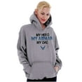 thumbnail image 4 of US Air Force My Hero Airman My Dad Hoodie Sweatshirt Women Men Brisco Brands M, 4 of 6