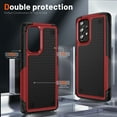 thumbnail image 5 of ELEHOLD for Samsung Galaxy A52/A52s 5G 2021 Fit Case, Military-Grade Dual Layer Raised Frame Screen & Camera Lens Protective Armor Hybrid PC+TPU Anti-Drop Shockproof Slim Rugged Case,Red, 5 of 8