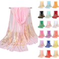 thumbnail image 3 of Women's Sequin Peacock Printed Long Scarf Summer Thin Wrap Shawls Pink, 3 of 4