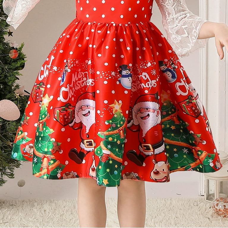 Ekez Girls Christmas Dresses Fancy Halloween Christmas Festival Party Dress, Girl's, Size: 150CM/8-9T