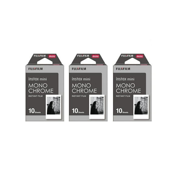 Fujifilm Instax Mini Film Monochrome 3-Pack (30 B&W Exposures)