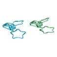 thumbnail image 2 of Small Binder Clips, 100pcs Star Binder Clips Blue Green  For Account, 2 of 8