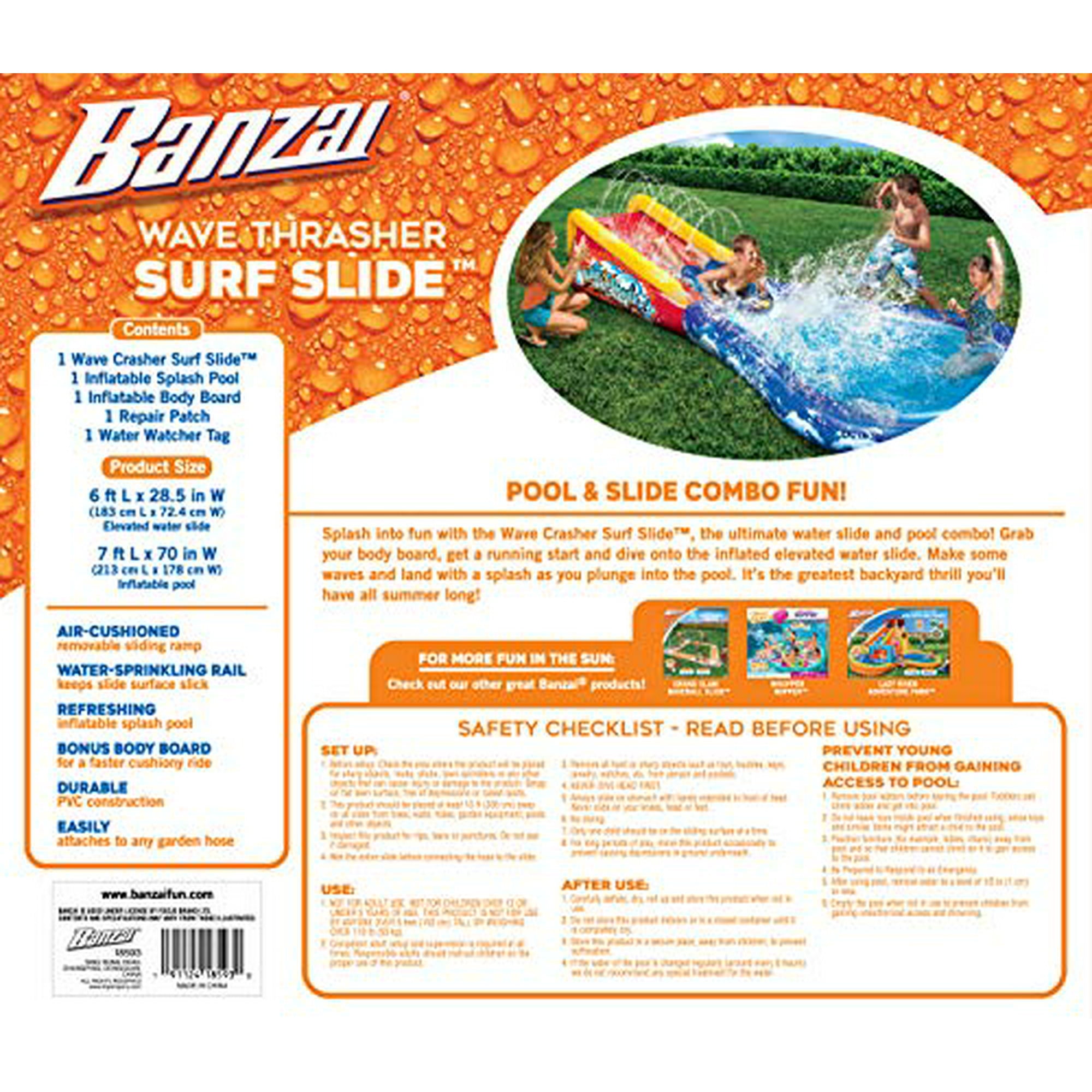 Banzai wave crasher SURF SLIDE 家庭用プール Wave Crasher Surf Slide | Banzai | Backyard Fun!