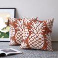 thumbnail image 2 of Pillow Covers 16x16 Set of 2, Red Pineapple Throw Pillow Covers Decorative Couch Cushion Cover, Tropical Summer Botanical Fruits Microfiber Soft Square Pillowcases for Bedroom Living Room Sofa, 2 of 9