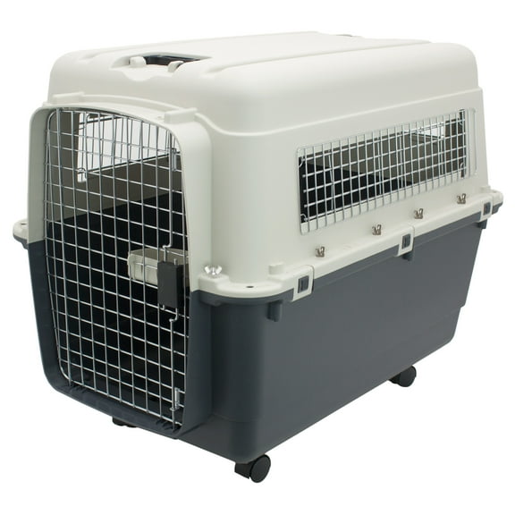 SportPet Designs Airline Approved Plastic Dog Kennel with Wheels, X-Large