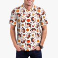 thumbnail image 1 of Lsque Turkey And Thanksgiving2 Pattern Golf Shirts for Men Dry Fit Print Moisture Wicking Performance Short Sleeve Polo Shirt-Large, 1 of 6