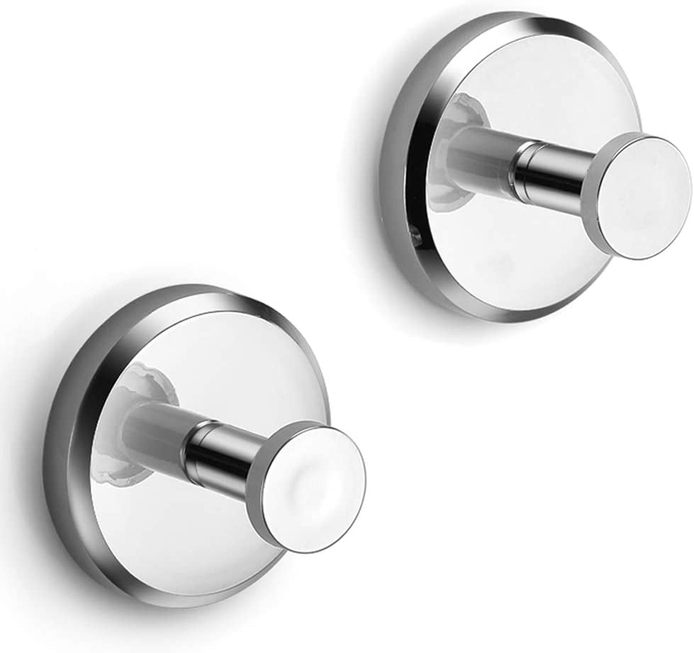 SOCONT Suction Cup Hooks for Shower, Heavy Duty Vacuum Shower Hooks for Inside Shower, Silver-Plated Plished Easy to Install Super SUC