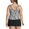 thumbnail image 2 of Lands' End Women's Plus Size Chlorine Resistant Adjustable Underwire Tankini Swimsuit Top, 2 of 3