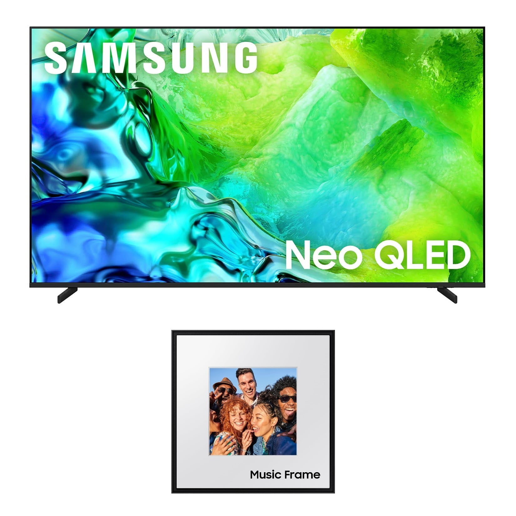 Samsung QN55QN80HA 55" QLED TV with HW-LS60D Photo Frame Speaker (2026)
