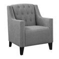thumbnail image 2 of Coaster Rembourré Touffeté Accent Chaise en Gris Fumée et Noir, 2 of 2
