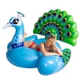 thumbnail image 4 of Joyfy Inflatable Peacock Pool Float, Giant Green Peacock Ride on Raft for Swimming Pool, Beach Floaties, Party Decoration Toys, Inflatable Island, Summer Pool Raft Lounge for Adults, 4 of 10