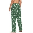 thumbnail image 5 of Christmas Reindeer Mens Cotton Pajama Pants with Pockets Elastic Waist Lightweight Breathable Relaxed Fit Lounge Sleepwear Large, 5 of 6