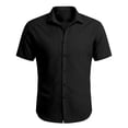thumbnail image 3 of DGMIOCS Chemise Habillée pour Homme Coupe Régulière Durable Chemise Passe-Partout Noire P, 3 of 4