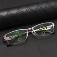 thumbnail image 3 of Mens Reading Glasses Progressive Multifocal + Photochromic Sunglasses Rectangle Readers, 3 of 5