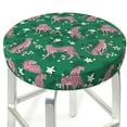 thumbnail image 3 of Fotbe Tropical Leopard Stool Covers Round,Waterproof Round Bar Stool Covers Bar Chair Covers Washable Stool Cushion Slipcover for 12-14 Inch Chair-12 inch, 3 of 7