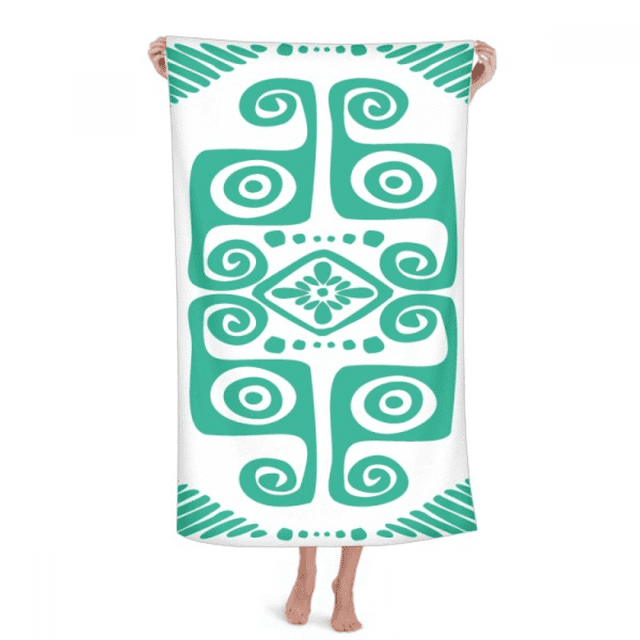 Serviette à Main Poisson Biologie Verte Serviette de Bain Gant de Toilette en Coton Doux