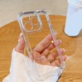 thumbnail image 3 of Funda rígida de acrílico transparente con botón plateado para iPhone 16, 15, 14, 13, 12, 11 Pro Max Plus que no amarillea, 3 of 5