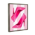 thumbnail image 4 of Stupell Industries Heels on Pink Stripes Beauty & Fashion Painting Gray Floater Framed Canvas Art Print Wall Art, 25 x 31, 4 of 10