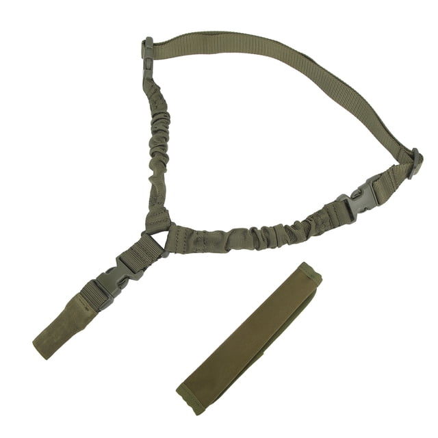Eslinga de un solo punto, correa de hombro ajustable multifuncional para tiro al aire libre, caza, verde