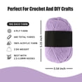 thumbnail image 2 of Nbpower [Pack of 5] Crochet Yarn for Crocheting, 600 Total Yards 4 Ply Knitting Yarn for Crochet Kit, 250g/8.8oz Acrylic Yarn for Beginner DIY Art, Knitting, Crocheting, and Crafts - Purple, 2 of 7