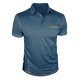 thumbnail image 4 of Ceisia Men's Summer Gift Sporty Solid Color Button-Up Turndown Collar/Lapel Short Sleeve Shirt - Comfortable Daily Outdoor Wea r, 4 of 6