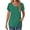 Dark Green, variant on V-Neck T-shirts for Women Petal Sleeve Tunic Tops Summer Casual Womens Shirts