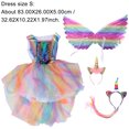 thumbnail image 2 of 4 piezas de disfraces de actuación con alas, falda de burbujas, diademas creativas (S) HOMEMAXS MX10082694, 2 of 6
