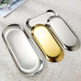 thumbnail image 3 of Reheyre Nordic Stainless Steel Dessert Plate - Fruit Tray Snack Kitchen Steak Container, 3 of 8