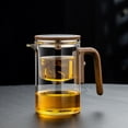 thumbnail image 1 of Tetera mágica, tetera mágica para preparar té suelto, tetera de vidrio de borosilicato resistente al calor con colador de té, regalo ideal para los amantes del té - 34 oz (600 ml), 1 of 7