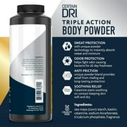 Certain Dri Body Powder, Maximum Sweat Absorption & Odor Control, 8oz