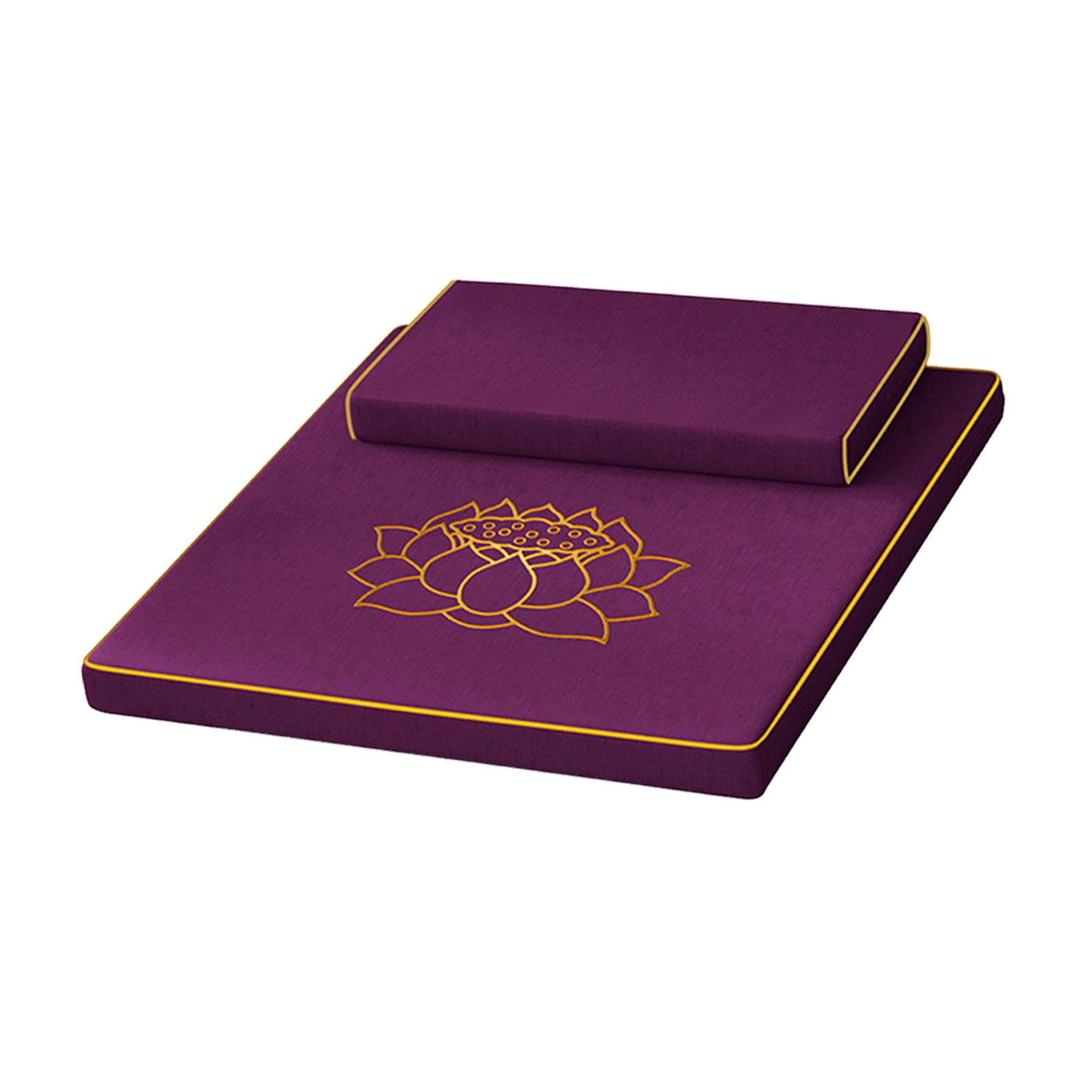 2Pcs Portable Meditation Cushion Set with Beautiful Bag Washable Cover Yoga Mats Violet Walmart