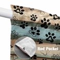 thumbnail image 4 of Swag Valance Curtains for Windows, Brown Green Paw Print Light Filtering Kitchen Curtains, Vintage Farmhouse Rustic Wooden Grain Window Treatment Valances for Living Room, 28x36 - 2 PCS, 4 of 9