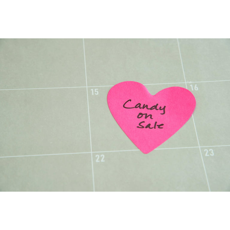  Eagle Cute Die-Cut Heart Shaped Sticky Notes, Red