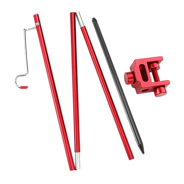 Soporte de linterna de mesa para acampar, poste de lámpara plegable, soporte para , palo portátil individual Estaca roja única Cola soporte de linterna al aire libre