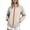 #0103-Beige, variant on Women's Hoodless Waterproof Jacket Lightweight Rain Coat with Pockets Solid Color Outdoor Windbreaker for Travel