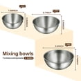 thumbnail image 3 of Juego de 3 bowls para mezclar Gronivex de acero inoxidable, 600-3000 ml, 3 of 8