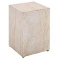 thumbnail image 4 of Safavieh Tina Cube Outdoor Polystone End Table, Travertine, 4 of 9