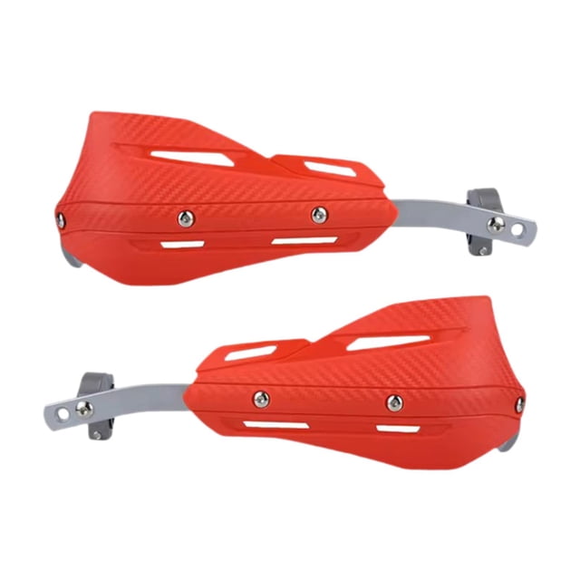 DYNWAVECA 2Pcs Handle Guard Motorcycle Handlebar Handguards Universal Practical Versatile Dirt Bike Handguards for ATV Red