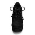 thumbnail image 3 of Botines Con Tacón Grueso Y Plataforma Redonda Para Mujer Negro 36, 3 of 8