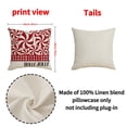 thumbnail image 3 of Christmas Pillowcases 18x18 Set of 4 Cute Xmas Tree  Pillow Cases Linen Cushion Cover Christmas Decorations for Home Bed Couch, 3 of 8
